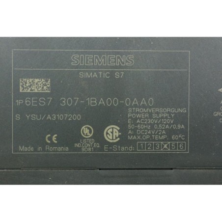 Siemens 6ES7 307-1BA00-0AA0 PS307 2A Power supply (B891)
