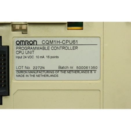 Omron CQM1H-CPU61 PROGRAMMABLE CONTROLLER CPU UNIT READ DESC (B892)