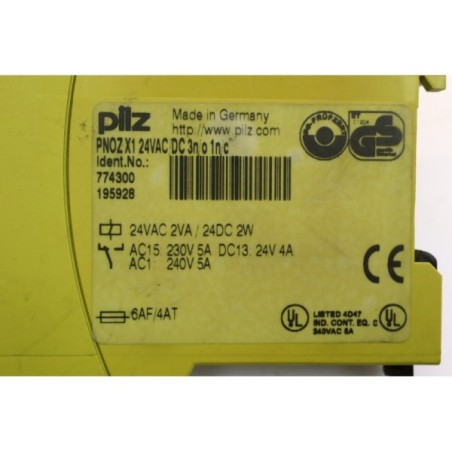 Pilz 774300 PNOZ X1 24VAC/DC 3n/o 1n/c (B968)