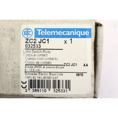 Telemecanique 032533 ZC2 JC1 Tête de contact interrupteur Open box (B58)