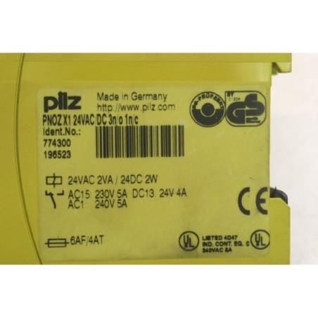 Pilz 774300 PNOZ X1 24VAC/DC 3n/o 1n/c relais de sécurité (B28)