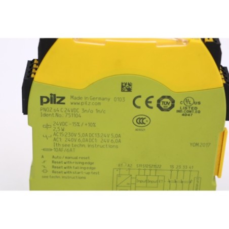 Pilz 751104 PNOZ s4 C 24VDC 3n/o 1n/c relais (B28)