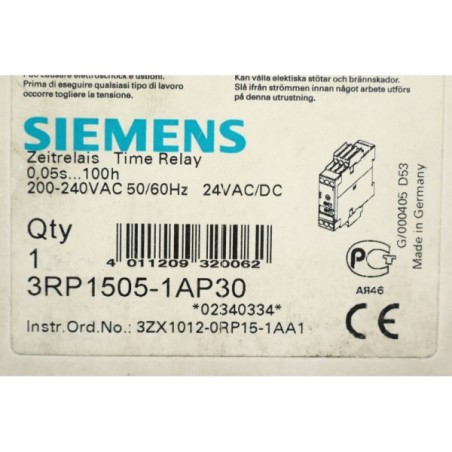 Siemens 3RP1505-1AP30 SIMIREL relais temporisé (B79)