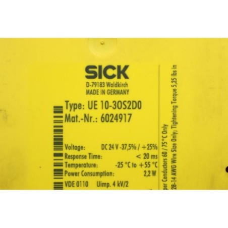 Sick 6024917 UE10-30S2D0 relais de sécurité (B202)