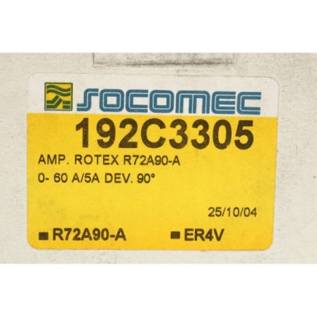 Socomec 192C3305 Ampèremètre 0-60A amp rotex Old stock (B294)