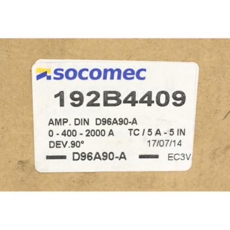 Socomec 192B4409 Indicateur analogique D96A90-A 0-400-2000 A (B289)