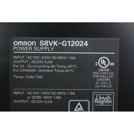 Omron S8VK-G12024 Alimentation 24V 5A (B266)