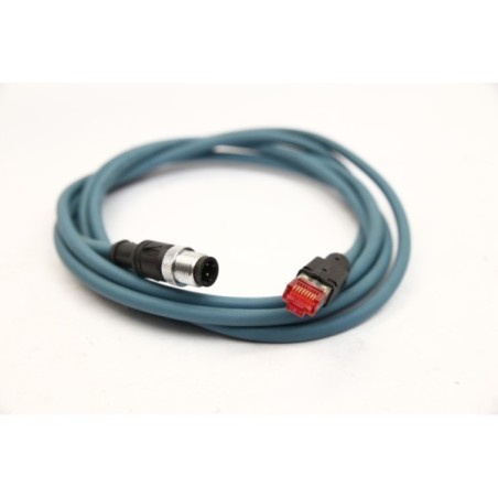 Keyence OP-87454 Cable ethernet M12 4 pins vers RJ45 2m (B367)