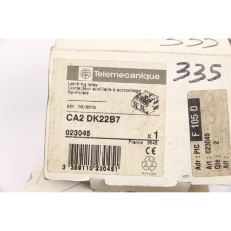 Telemecanique CA2 DK22B7 023045 Contacteur auxiliaire à accrochage (B606)