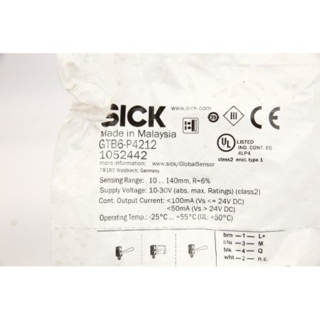 Sick 1052442 GTB6-P4212 capteur photoelectric Old stock (B485)