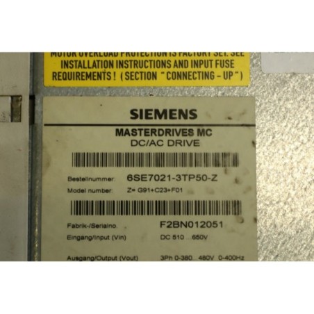 Siemens 6SE7021-3TP50-Z Masterfrives MC DC/AC drive 13A (P145.3)