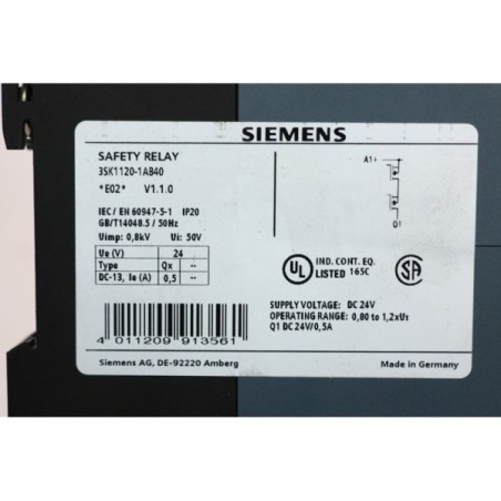 Siemens 3SK1120-1AB40 Relais de sécurité sirius (B540)