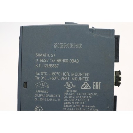 Siemens 6ES7132-6BH00-0BA0 DQ ST 16x24VDC/0.5A I/O module (B540)