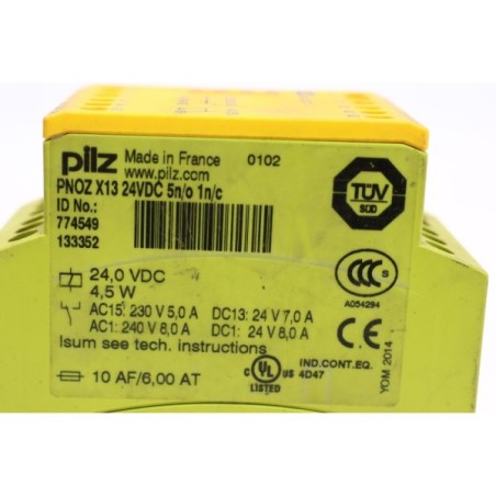 Pilz 774549 PNOZ X13 24VDC 5n/o 1n/c relais (B779)