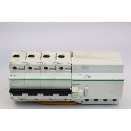 Schneider electric A9N18478 Disjoncteur C120H C 63A 4p + A9N18543 VigiC12 (B779)