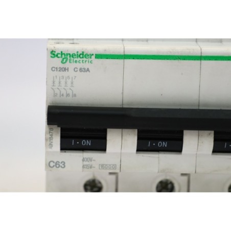 Schneider electric A9N18478 Disjoncteur C120H C 63A 4p + A9N18543 VigiC12 (B779)
