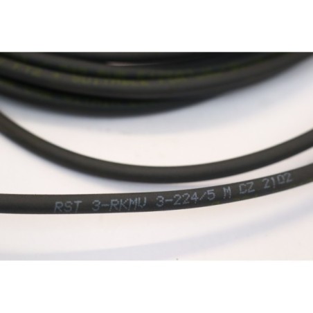 Lumberg RST 3-RKMV 3-224/5 M Cable M12 vers M8 3 pins 5m (B779)