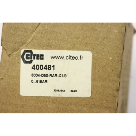 CITEC 400481 Manomètre pression 0-6bar (B814)