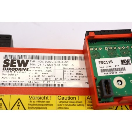 SEW MC07B0030-5A3-4-00 Variateur Movitrac B + FSC11B com interface (P132.8)