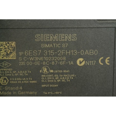 Siemens 6ES73152FH130AB0 6ES7 315-2FH13-0AB0 CPU315F-2 (B1178)