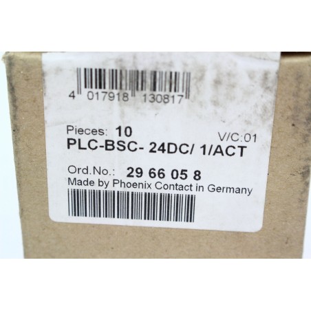 10Pcs Phoenix contact PLC-BSC-24DC/1/ACT (B387)