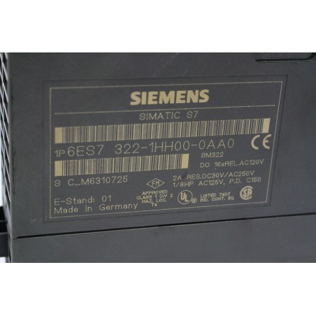 Siemens 6ES7 322-1HH00-0AA0 fenêtre cassée (b280)