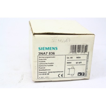 3Pcs Siemens 3NA7 836 fuse (B289)