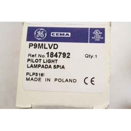 GENERAL ELECTRIC 184792 P9MLVD Lampe à lumière diffuse vert IP66 (B748)
