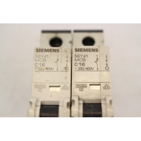 3Pcs SIEMENS 5SY4116-7 5SY41 MCB C16 1P Disjoncteur (B754)