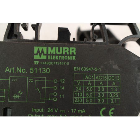 2Pcs Murr Elektronik 51130 51130 Module relay (B1014)