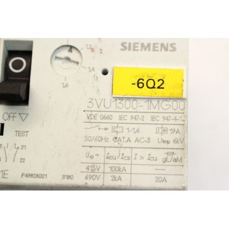Siemens 3VU13001MJ00 3VU1300-1MJ00 Protection moteur (B1009)