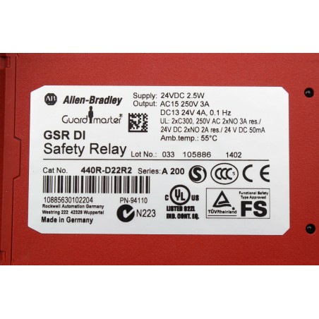 ALLEN BRADLEY GSRDI GSR DI safety relay (B586)