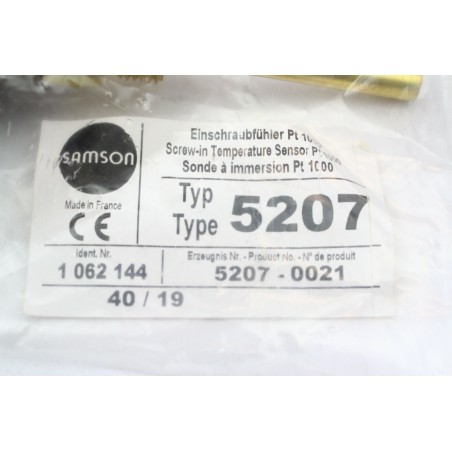 SAMSON 1 062 144 5207 Sonde à immersion PT 1000 (B580)