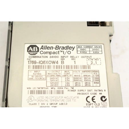 ALLEN BRADLEY 1769-IQ6XOW4 Combination 24VDC (B698)