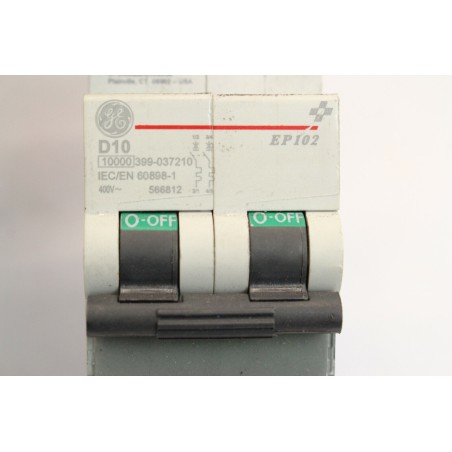 GENERAL ELECTRIC EP102 D10 Disjoncteur 2P 10A 399-037210 No box (B709)