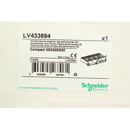 SCHNEIDER ELECTRIC LV433694 Cache-borne court 4P Compact NSX400/630 (B11)