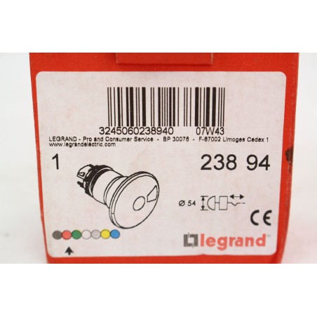 LEGRAND 23894 238 94 Bouton coup de poing rouge (B740)