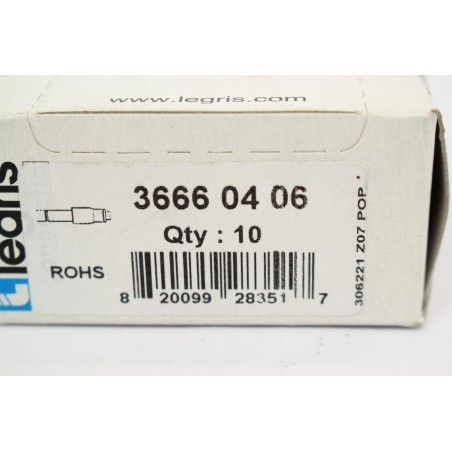 10Pcs LEGRIS 3666 04 06 Connecteur 4mm vers 6mm reducer (B736)