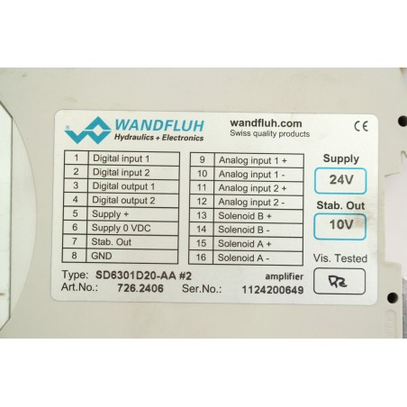 WANDFLUH 7262406 SD6301D20-AA Amplificateur (B522)
