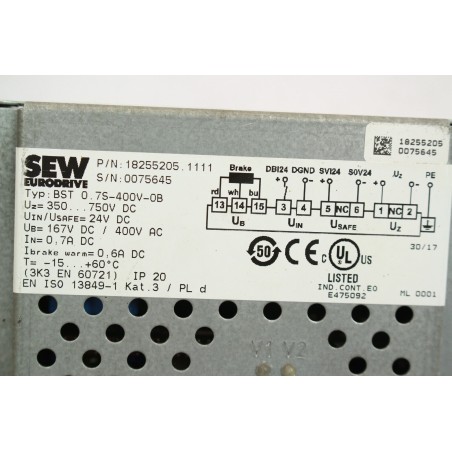 SEW 18255205 BST 0.7S-400V-0B frein module (B804)