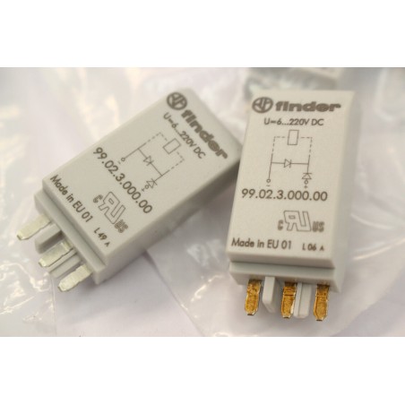 4Pcs FINDER 99.02.3.000.00 Module enfichable avec diode (B22)