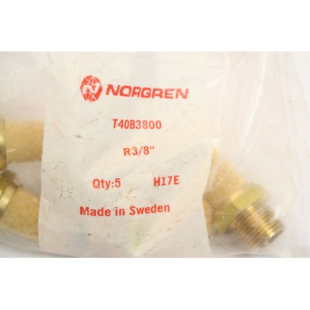 5Pcs NORGREN T40B3800 Silencieux T40 GR 3/8’’ Bronze (B796)