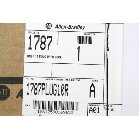 ALLEN BRADLEY 1787PLUG10R 1787PLUG10R A DNET 10 plug with lock (B616)