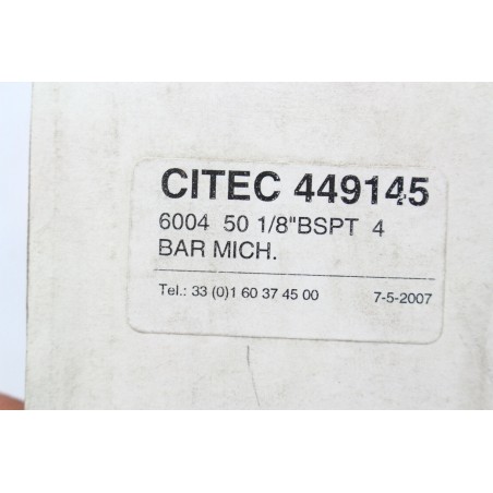 2Pcs CITEC 449145 Manomètre 50mm 0-4BAR raccord 1/8 BSPT (B649)
