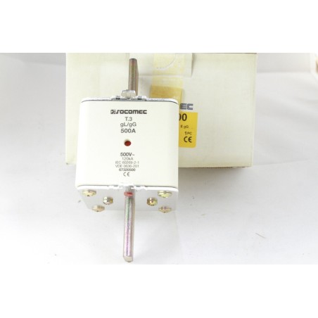 FUSIBLE SOCOMEC 500A 500V gG 67320500 taille 3  (b158)
