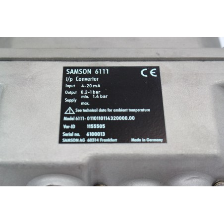 SAMSON 6111 1155505 i/p converter (B454)(B455)