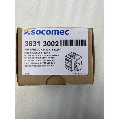 Socomec Fuse Combination 10X38 3X25A (B40)