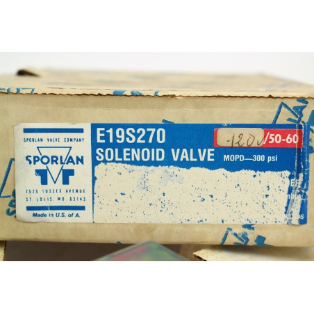 SPORLAN E19S270 Solenoid valve MOPD 7/8’’ (B715)