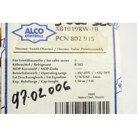 ALCO CONTROLS XB1019RW-1B PCN 802 935 Thermo-Valve T (B715)