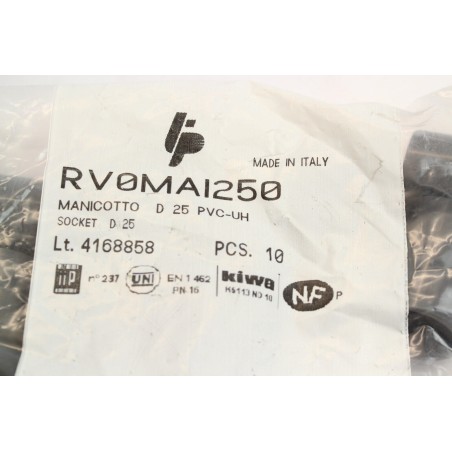 10Pcs Kiwa RV0MAI250 Connecteur Manicotto D25 PVC-UH (B3)